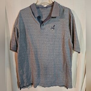 Vintage Cleveland Indians Chief Wahoo Short Sleeve Polo Shirt In Blue Size XL